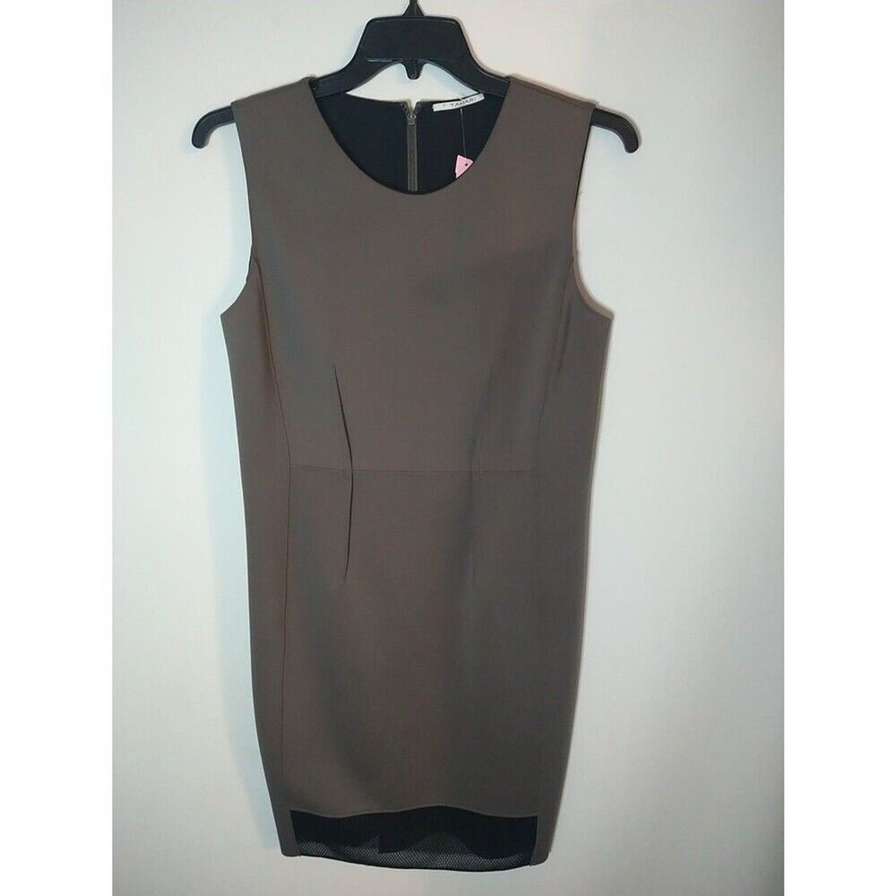 Tahari Avani Nutmeg Sleeveless Knee Nwt Dress Size 14 Classic Officey Boho